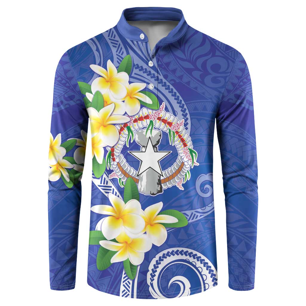 Northern Mariana Islands Chamorro Button Sweatshirt Plumeria Curves Style Navy Version LT05 Navy - Polynesian Pride