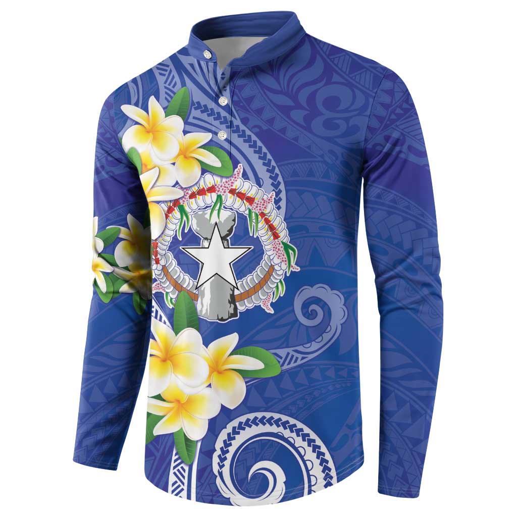 Northern Mariana Islands Chamorro Button Sweatshirt Plumeria Curves Style Navy Version LT05 - Polynesian Pride