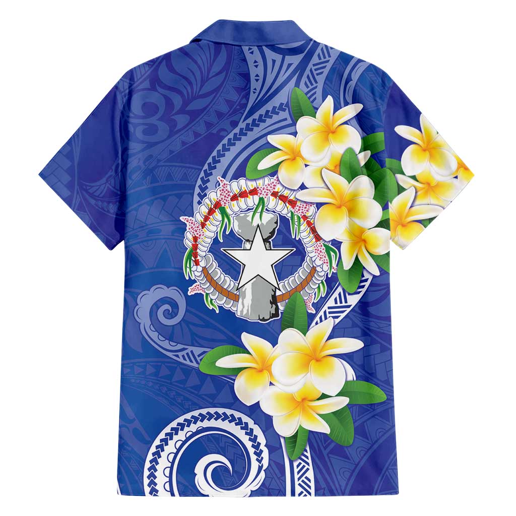 Northern Mariana Islands Chamorro Hawaiian Shirt Plumeria Curves Style Navy Version LT05 - Polynesian Pride