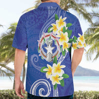 Northern Mariana Islands Chamorro Hawaiian Shirt Plumeria Curves Style Navy Version LT05 - Polynesian Pride