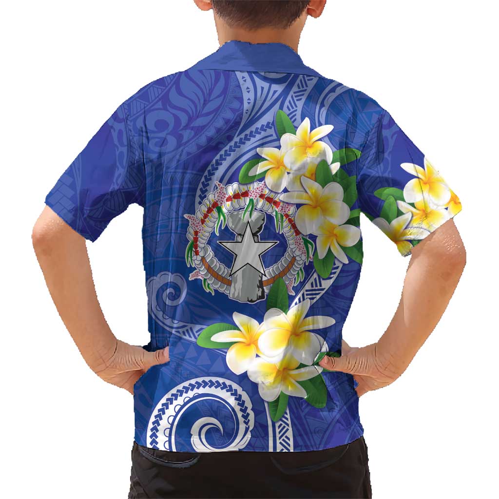 Northern Mariana Islands Chamorro Hawaiian Shirt Plumeria Curves Style Navy Version LT05 - Polynesian Pride