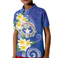 Northern Mariana Islands Chamorro Kid Polo Shirt Plumeria Curves Style Navy Version LT05 Kid Navy - Polynesian Pride
