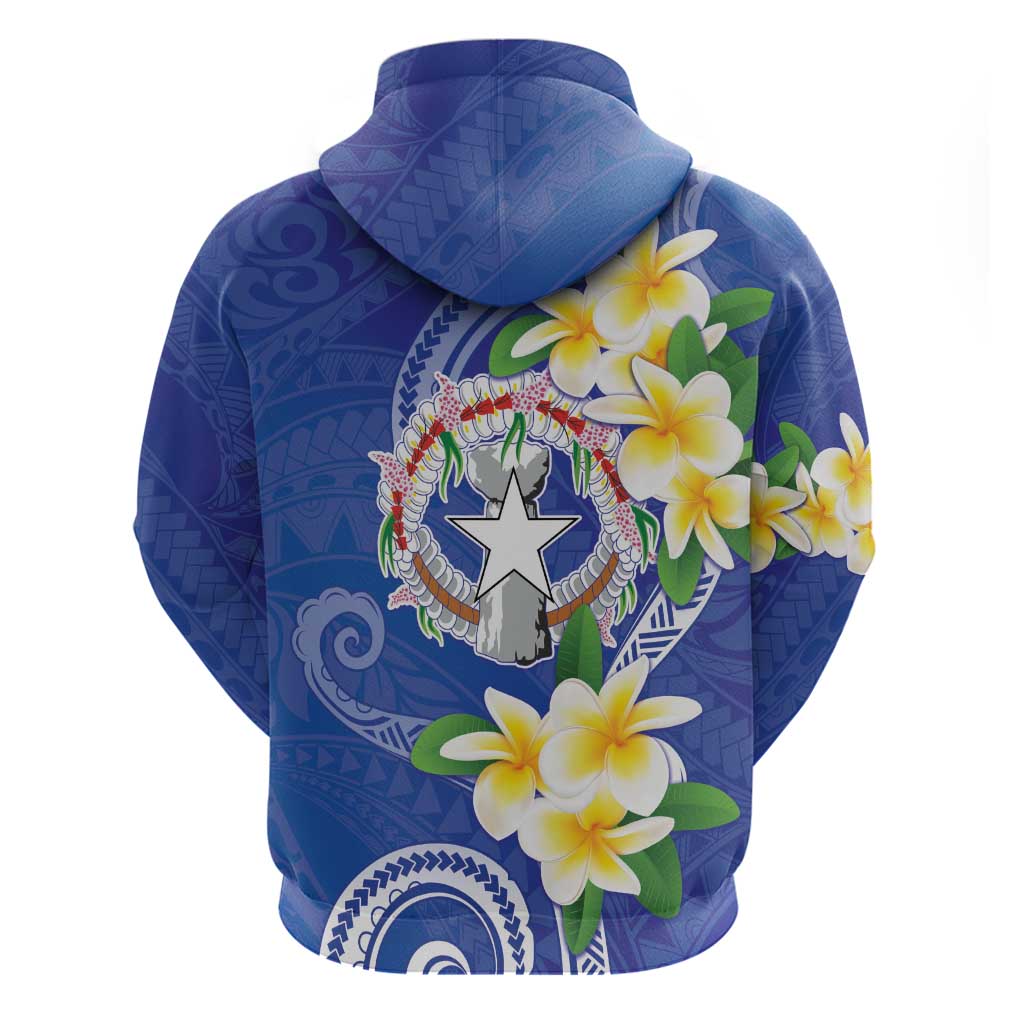 Northern Mariana Islands Chamorro Zip Hoodie Plumeria Curves Style Navy Version LT05 - Polynesian Pride