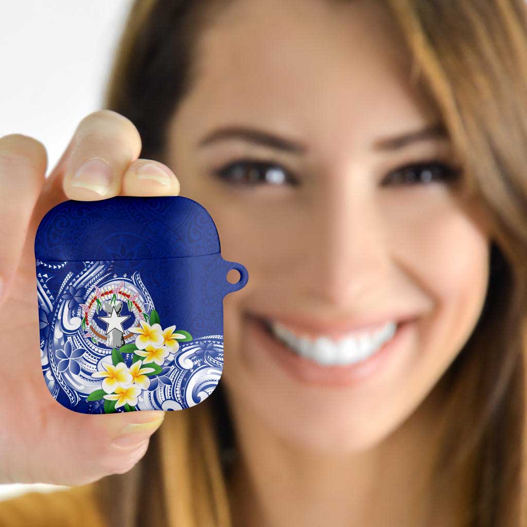 Northern Mariana Islands AirPods Case Polynesian Pattern With Frangipani LT05 - Polynesian Pride