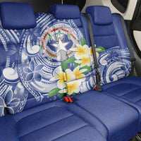 Northern Mariana Islands Back Car Seat Cover Polynesian Pattern With Frangipani LT05 - Polynesian Pride