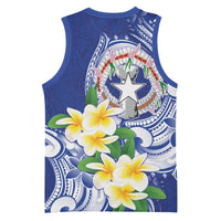Northern Mariana Islands Basketball Jersey Polynesian Pattern With Frangipani LT05 - Polynesian Pride