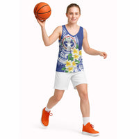 Northern Mariana Islands Basketball Jersey Polynesian Pattern With Frangipani LT05 - Polynesian Pride