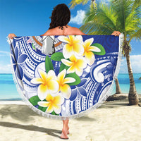 Northern Mariana Islands Beach Blanket Polynesian Pattern With Frangipani LT05 - Polynesian Pride