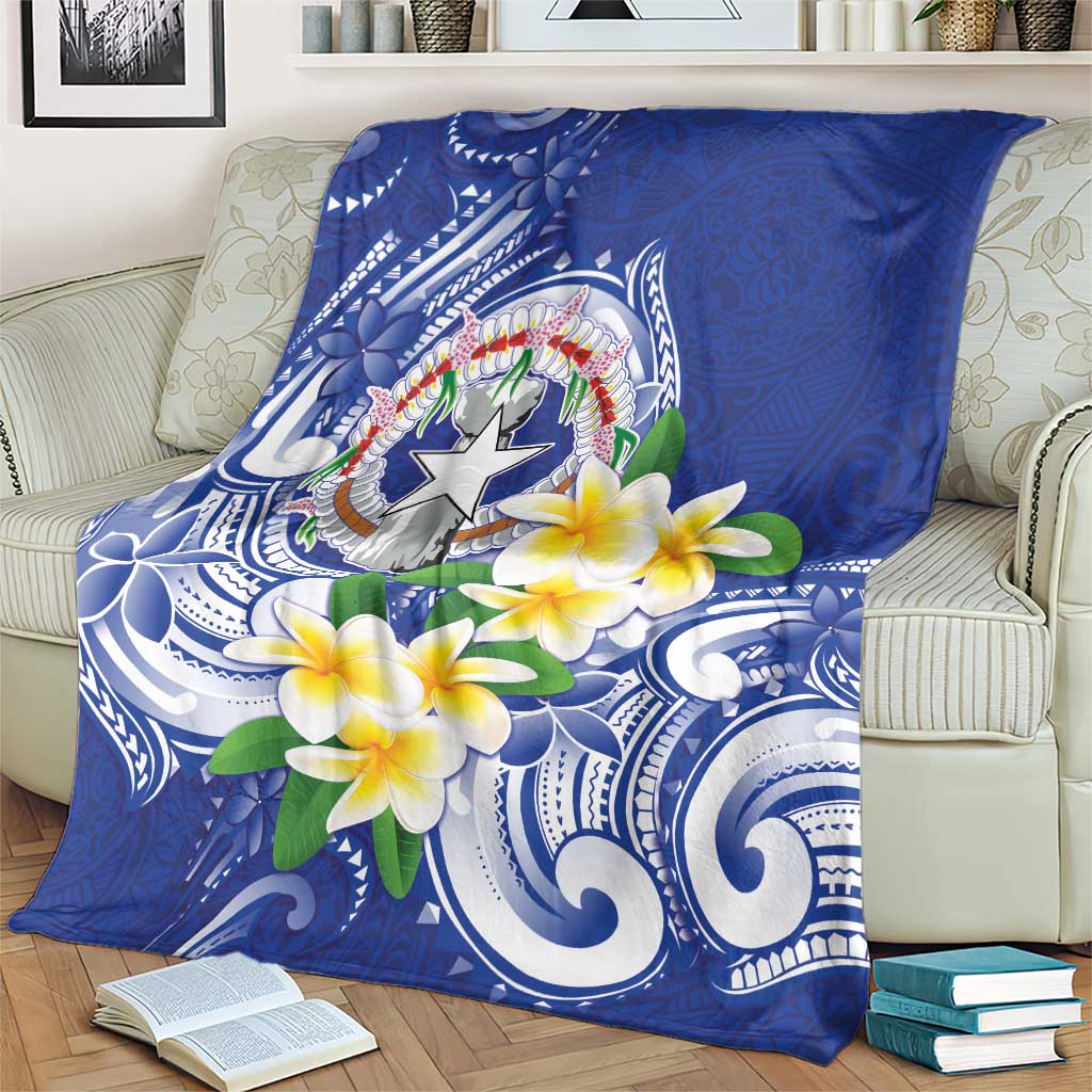 Northern Mariana Islands Blanket Polynesian Pattern With Frangipani LT05 - Polynesian Pride