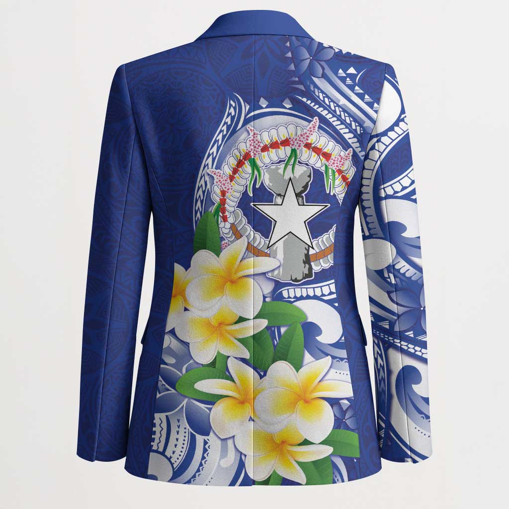 Northern Mariana Islands Blazer Polynesian Pattern With Frangipani LT05 - Polynesian Pride