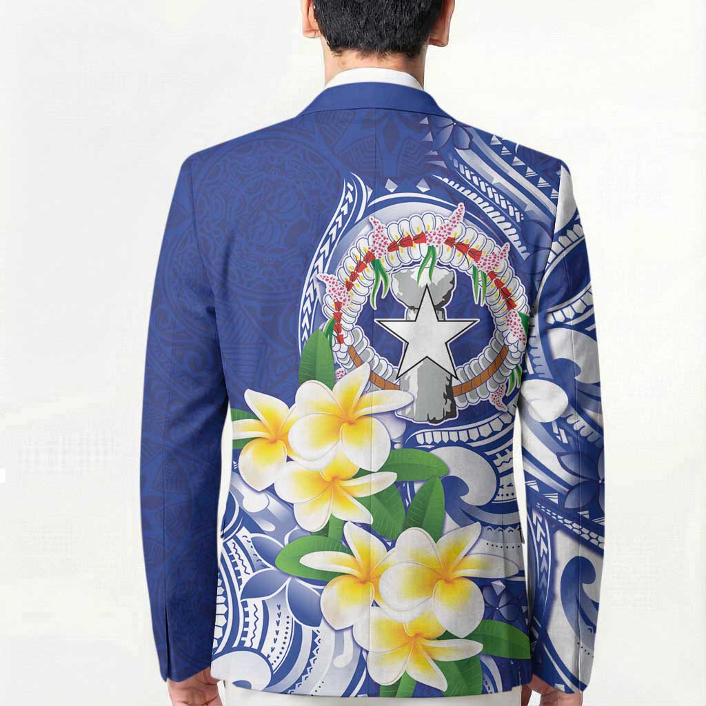 Northern Mariana Islands Blazer Polynesian Pattern With Frangipani LT05 - Polynesian Pride