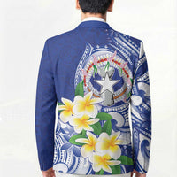 Northern Mariana Islands Blazer Polynesian Pattern With Frangipani LT05 - Polynesian Pride