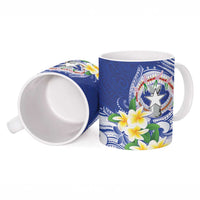 Northern Mariana Islands Ceramic Mug Polynesian Pattern With Frangipani LT05 - Polynesian Pride