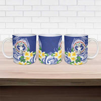 Northern Mariana Islands Ceramic Mug Polynesian Pattern With Frangipani LT05 - Polynesian Pride