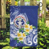 Northern Mariana Islands Garden Flag Polynesian Pattern With Frangipani