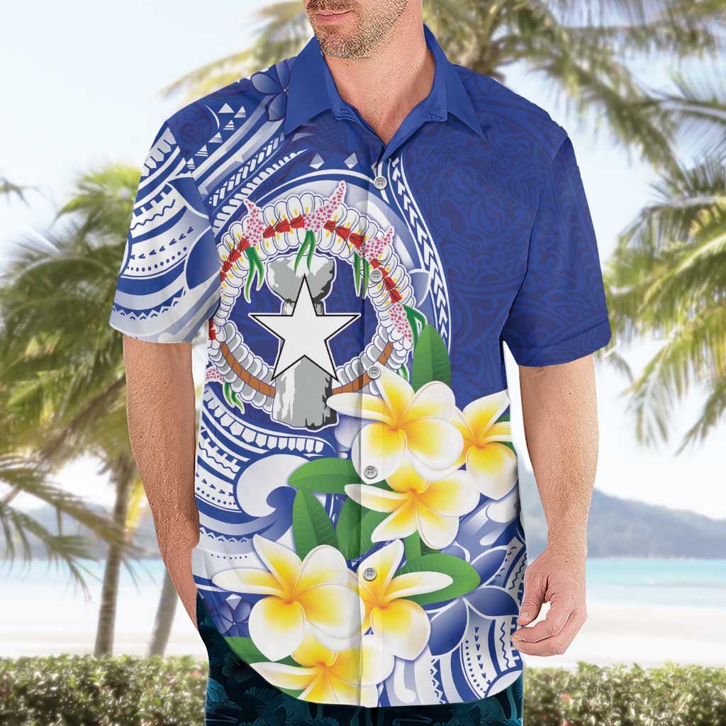 Northern Mariana Islands Hawaiian Shirt Polynesian Pattern With Frangipani LT05 - Polynesian Pride