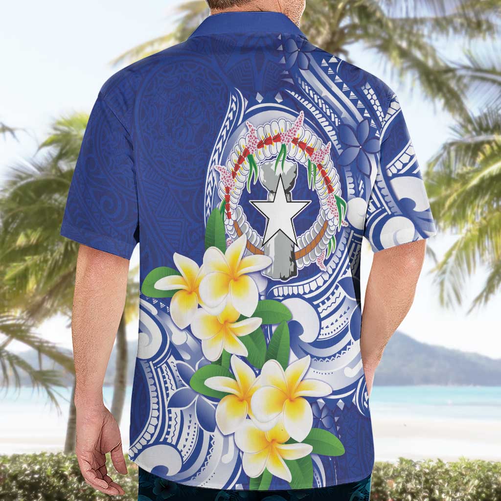 Northern Mariana Islands Hawaiian Shirt Polynesian Pattern With Frangipani LT05 - Polynesian Pride