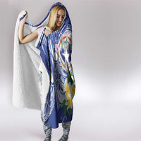 Northern Mariana Islands Hooded Blanket Polynesian Pattern With Frangipani LT05 - Polynesian Pride