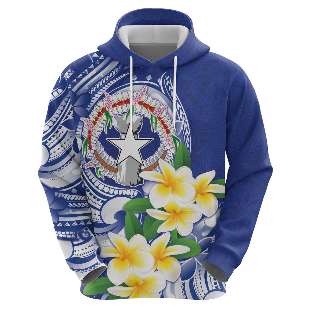 Northern Mariana Islands Hoodie Polynesian Pattern With Frangipani LT05 - Polynesian Pride