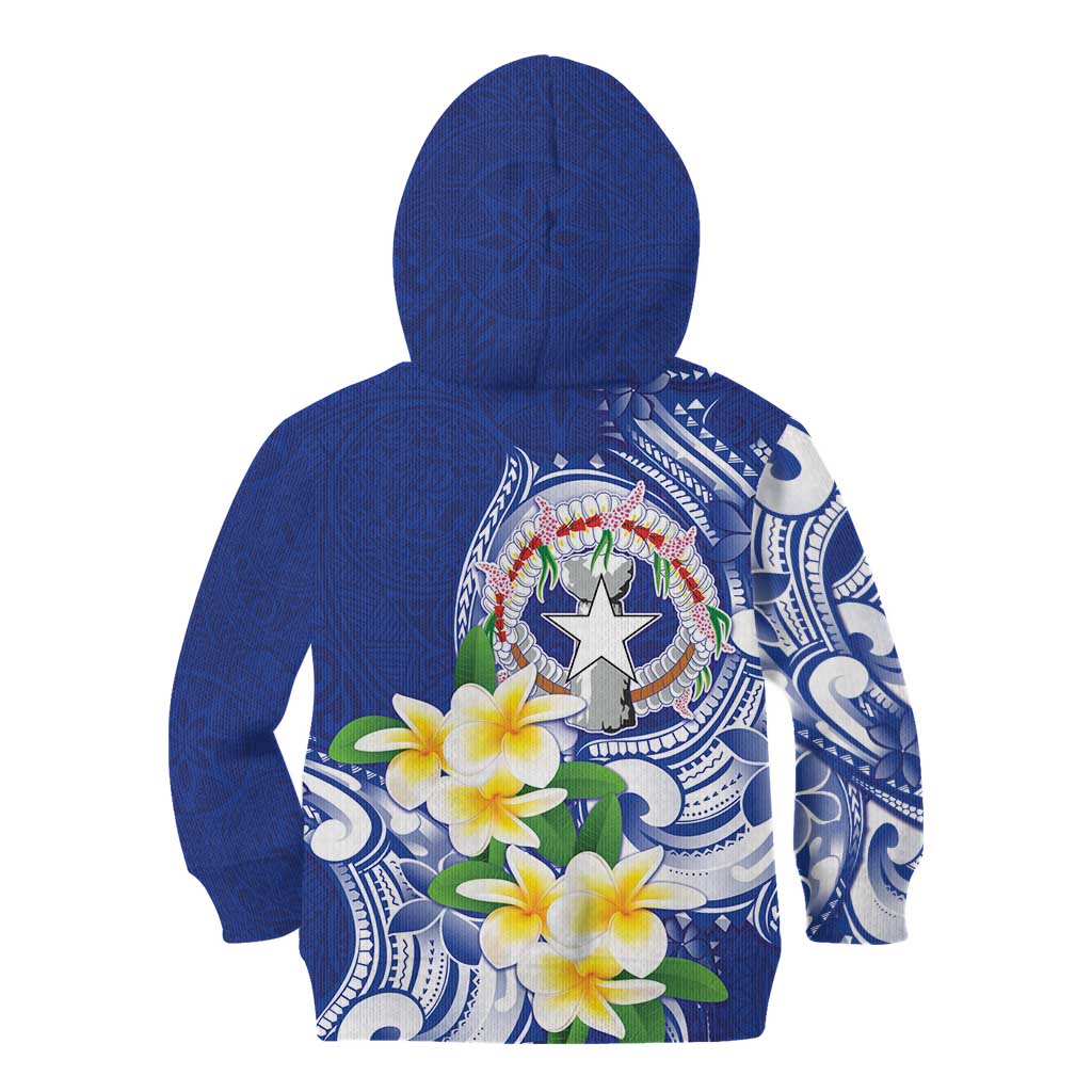 Northern Mariana Islands Kid Hoodie Polynesian Pattern With Frangipani LT05 - Polynesian Pride