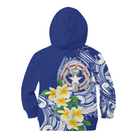 Northern Mariana Islands Kid Hoodie Polynesian Pattern With Frangipani LT05 - Polynesian Pride