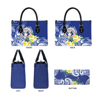 Northern Mariana Islands Leather Bag Polynesian Pattern With Frangipani LT05 - Polynesian Pride