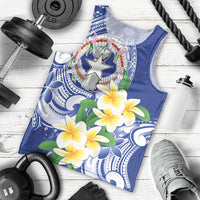 Northern Mariana Islands Men Tank Top Polynesian Pattern With Frangipani LT05 - Polynesian Pride