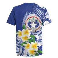 Northern Mariana Islands Rugby Jersey Polynesian Pattern With Frangipani