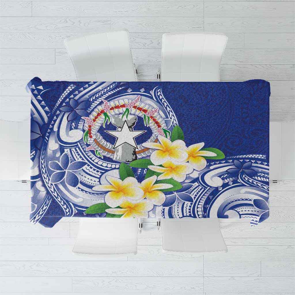 Northern Mariana Islands Tablecloth Polynesian Pattern With Frangipani