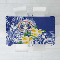 Northern Mariana Islands Tablecloth Polynesian Pattern With Frangipani