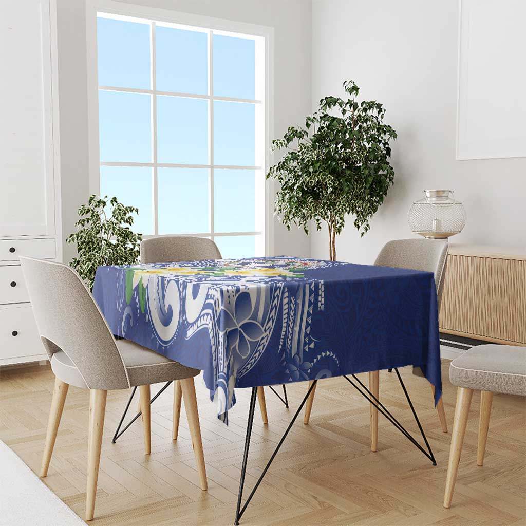 Northern Mariana Islands Tablecloth Polynesian Pattern With Frangipani