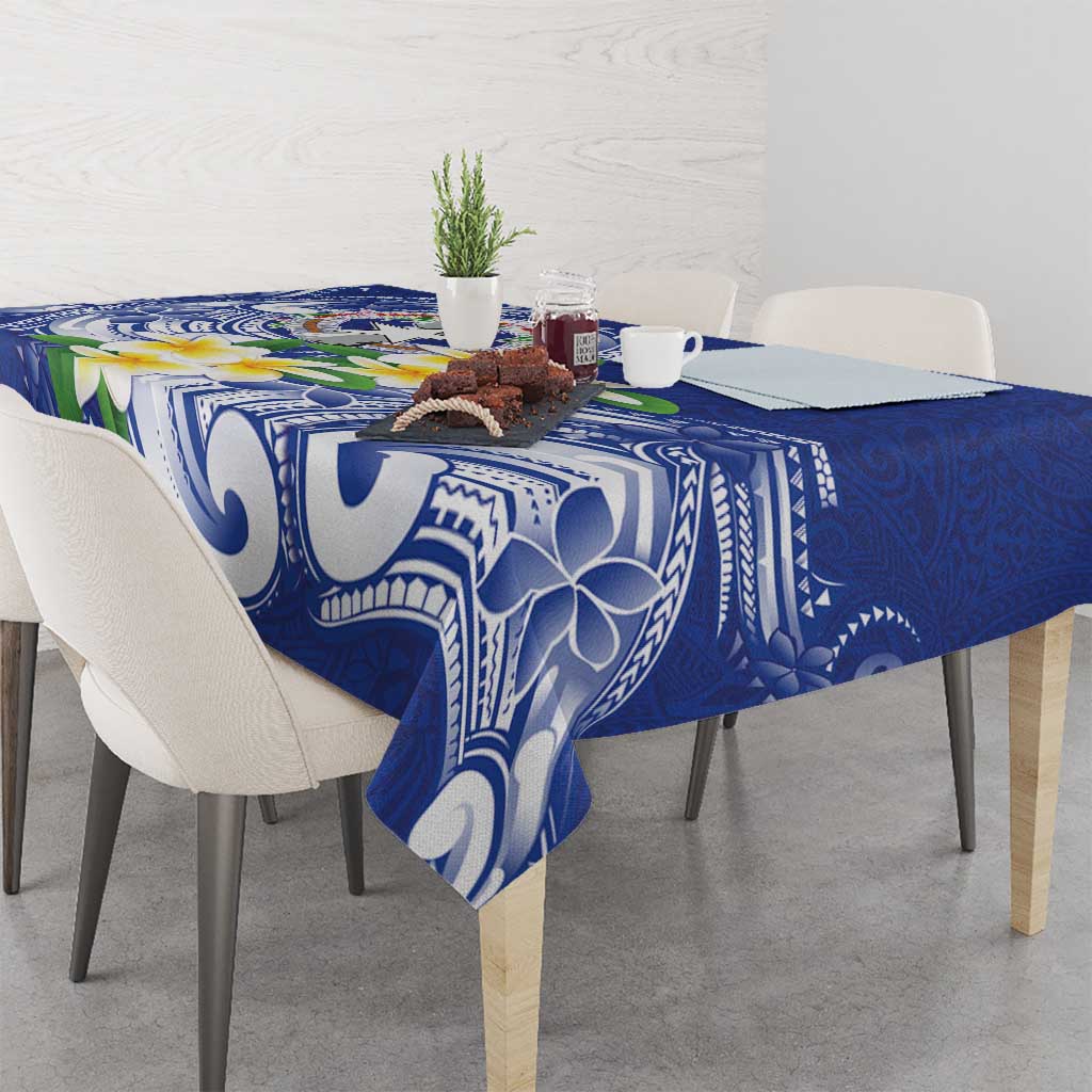 Northern Mariana Islands Tablecloth Polynesian Pattern With Frangipani