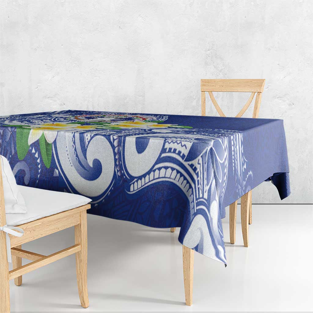Northern Mariana Islands Tablecloth Polynesian Pattern With Frangipani