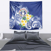 Northern Mariana Islands Tapestry Polynesian Pattern With Frangipani LT05 - Polynesian Pride