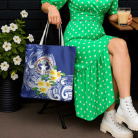 Northern Mariana Islands Tote Bag Polynesian Pattern With Frangipani LT05 - Polynesian Pride