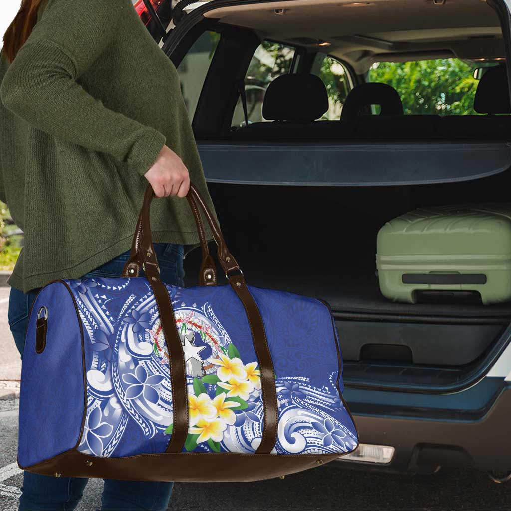 Northern Mariana Islands Travel Bag Polynesian Pattern With Frangipani LT05 - Polynesian Pride