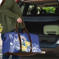 Northern Mariana Islands Travel Bag Polynesian Pattern With Frangipani LT05 - Polynesian Pride