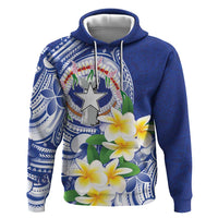 Northern Mariana Islands Zip Hoodie Polynesian Pattern With Frangipani LT05 Pullover Hoodie Navy - Polynesian Pride