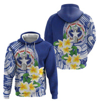 Northern Mariana Islands Zip Hoodie Polynesian Pattern With Frangipani LT05 - Polynesian Pride