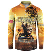 Hawaii Memorial Day Button Sweatshirt Remember Their Sacrifice LT05 Yellow - Polynesian Pride