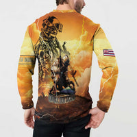 Hawaii Memorial Day Button Sweatshirt Remember Their Sacrifice LT05 - Polynesian Pride