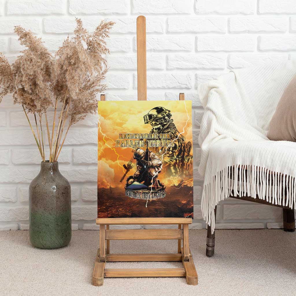 Hawaii Memorial Day Canvas Wall Art Remember Their Sacrifice LT05 - Polynesian Pride