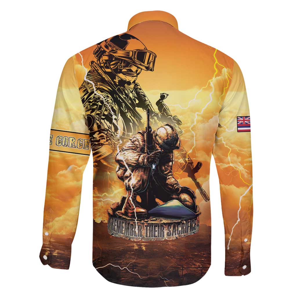 Hawaii Memorial Day Family Matching Long Sleeve Bodycon Dress and Hawaiian Shirt Remember Their Sacrifice