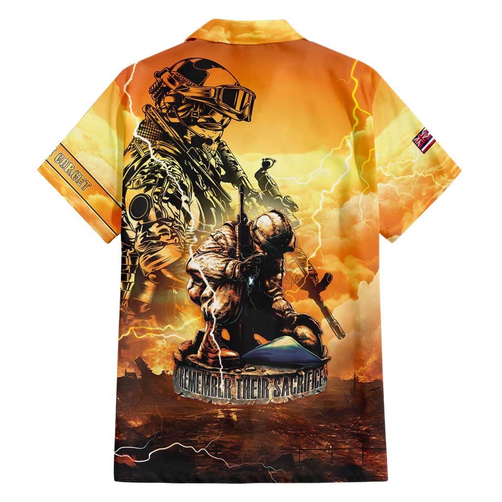 Hawaii Memorial Day Family Matching Short Sleeve Bodycon Dress and Hawaiian Shirt Remember Their Sacrifice