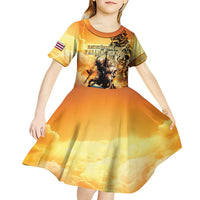 Hawaii Memorial Day Kid Short Sleeve Dress Remember Their Sacrifice LT05 - Polynesian Pride