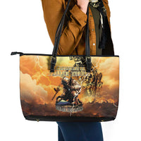 Hawaii Memorial Day Leather Tote Bag Remember Their Sacrifice