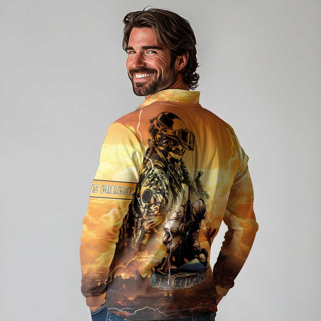 Hawaii Memorial Day Long Sleeve Polo Shirt Remember Their Sacrifice