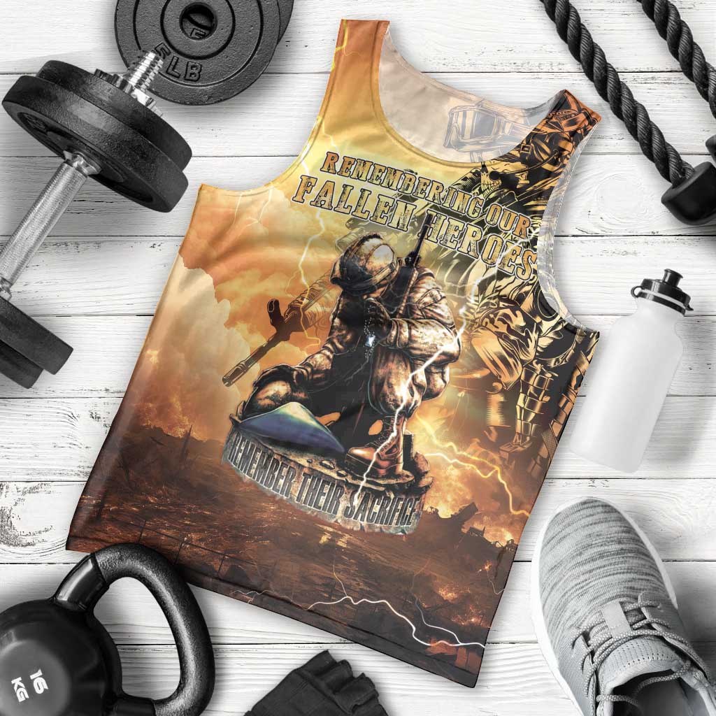 Hawaii Memorial Day Men Tank Top Remember Their Sacrifice LT05 - Polynesian Pride