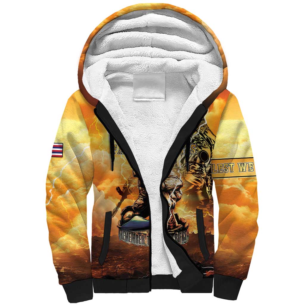 Hawaii Memorial Day Sherpa Hoodie Remember Their Sacrifice LT05 Unisex Yellow - Polynesian Pride
