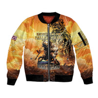 Hawaii Memorial Day Sleeve Zip Bomber Jacket Remember Their Sacrifice